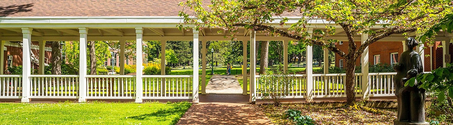 Lokey education hallway exterior
