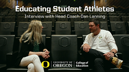 Laura Lee McIntyre with UO Head Football coach Dan Lanning